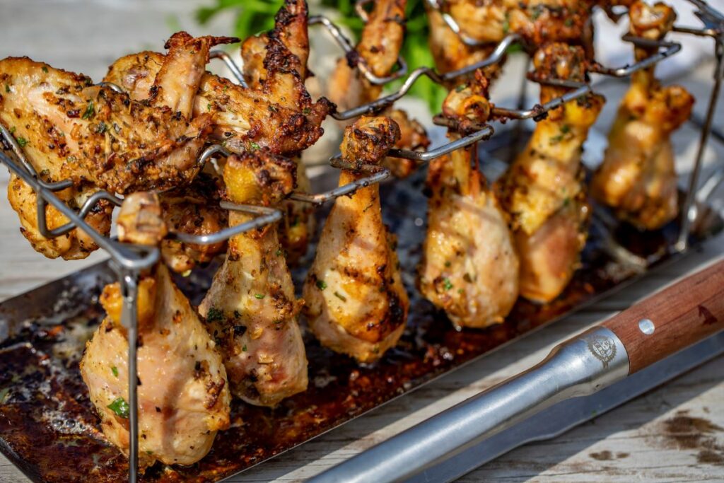 fokhagymás citromos csirkecomb parmezánnal grillrecept okosgrill