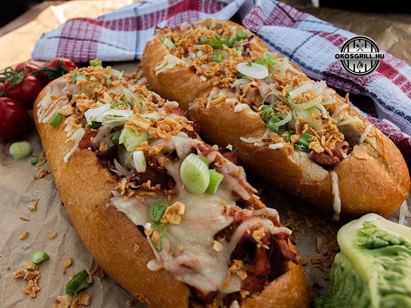 Pulled pork töltött hot-dog recept okosgrill.hu