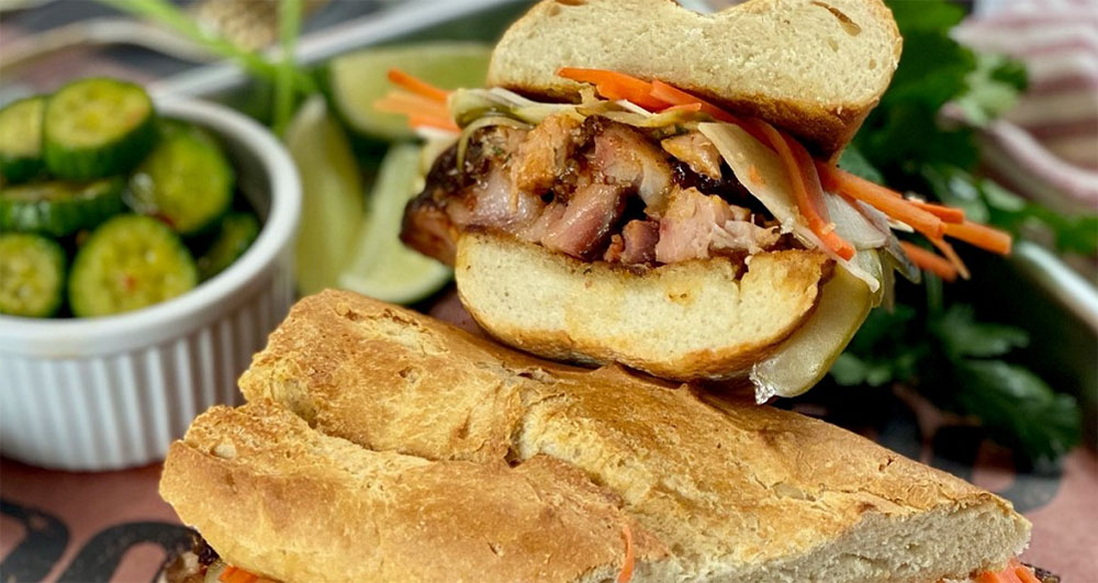 Pork Belly Banh Mi szendvics ázsia recept okosgrill