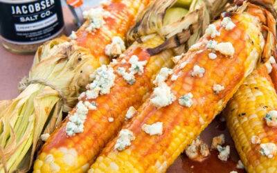 grillezett főtt kukorica kéksajttal recept okosgrill